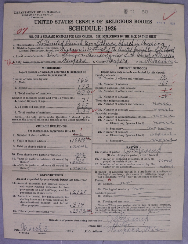 Scan of United Danish Evangelical Lutheran Church in America: 50
