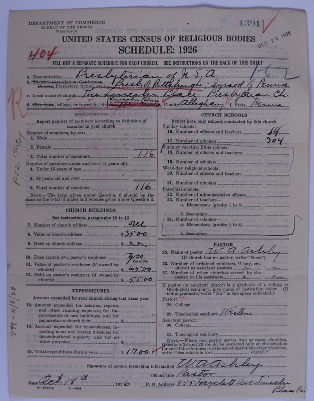 Scan of Presbyterian Church in the United States of America: 1391