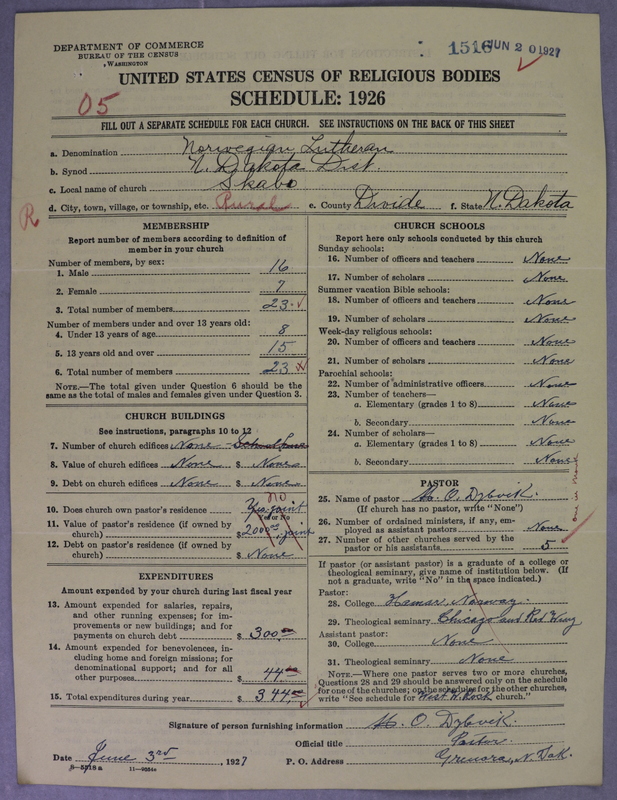 Scan of Norwegian Lutheran Church of America: 1516
