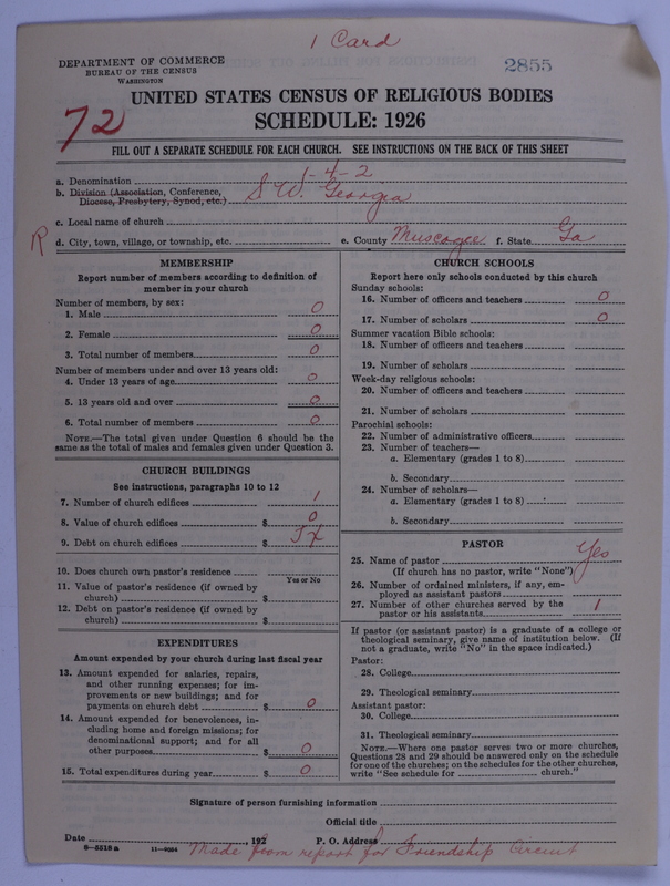 Scan of African Methodist Episcopal Church: 2855