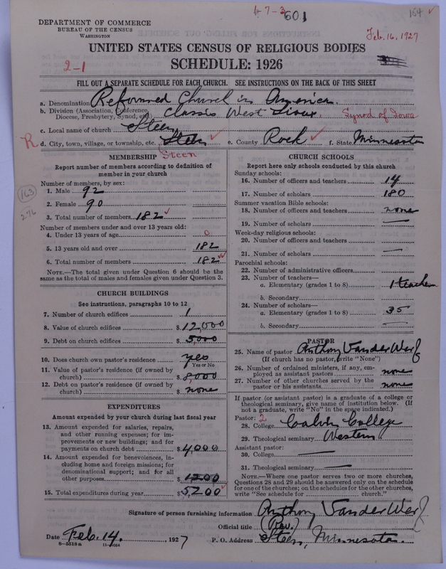 Scan of Reformed Church in America: 601