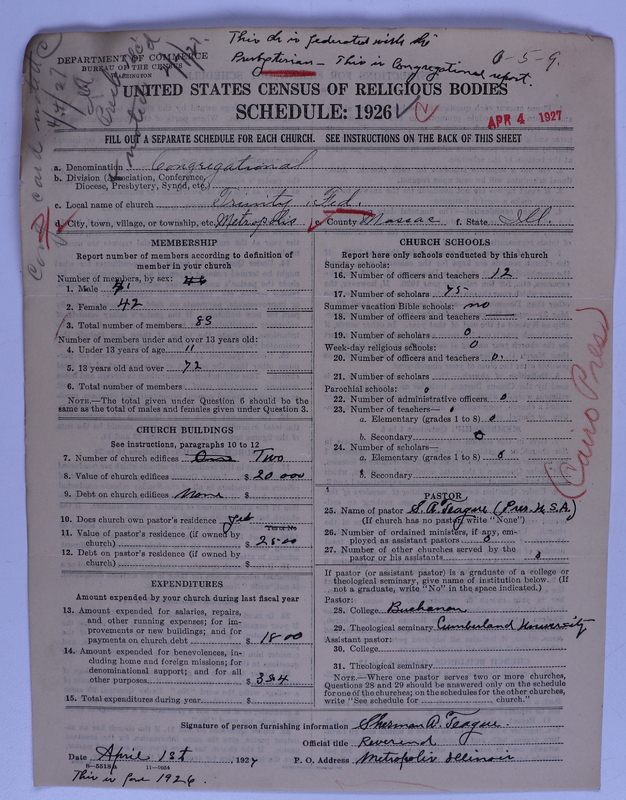 Scan of Federated Churches: