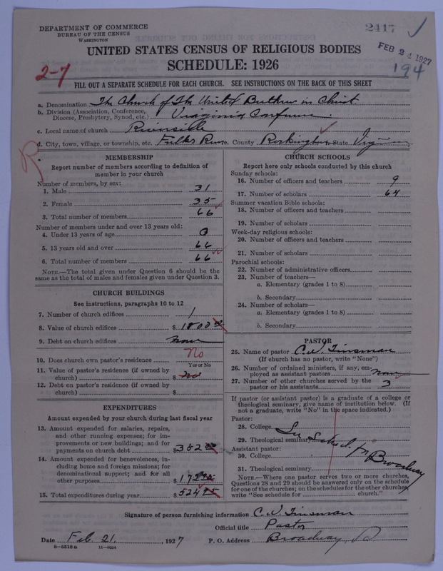 Scan of Church of the United Brethren in Christ: 2417
