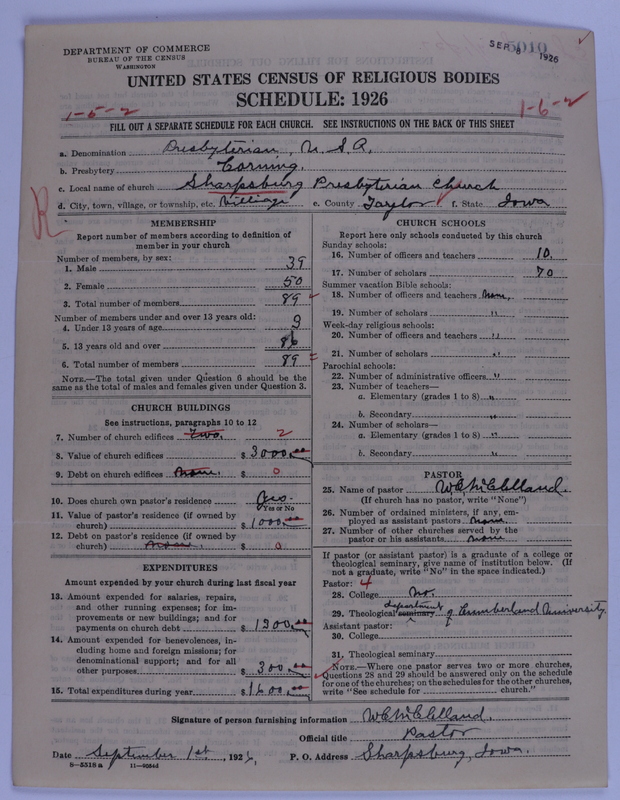 Scan of Presbyterian Church in the United States of America: 5010