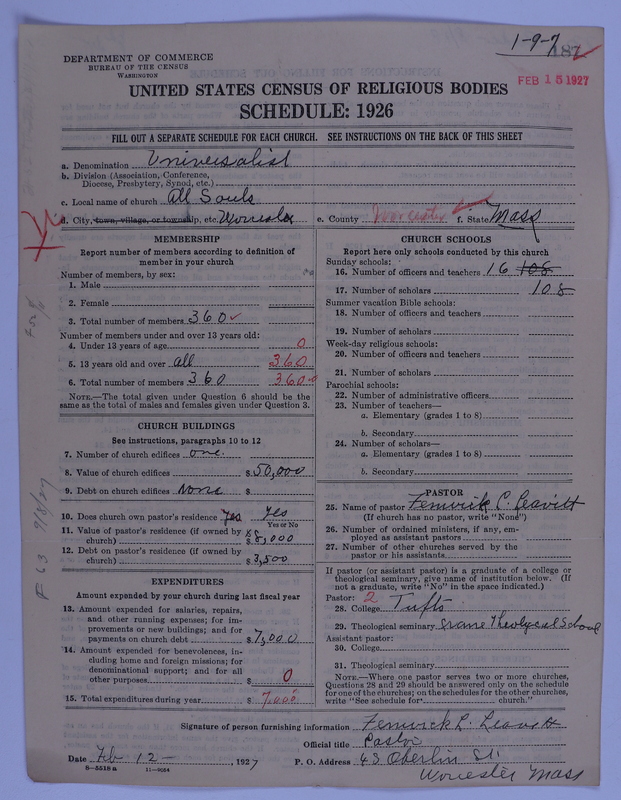 Scan of Universalist Church: 187