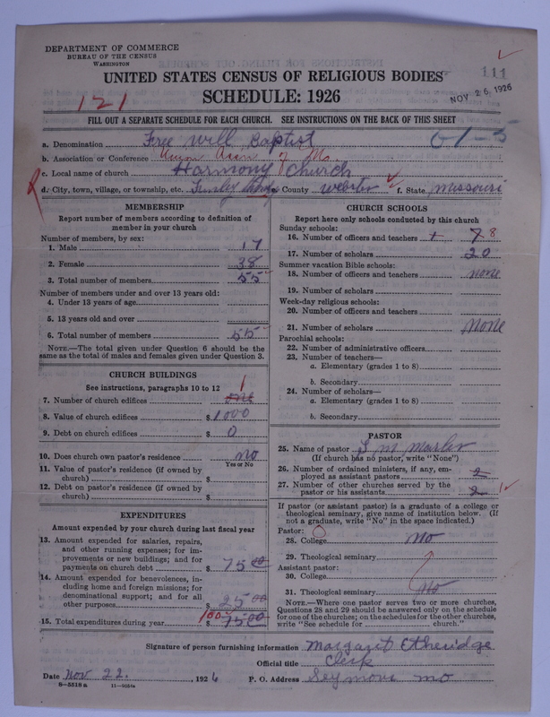 Scan of Free Will Baptists: 111