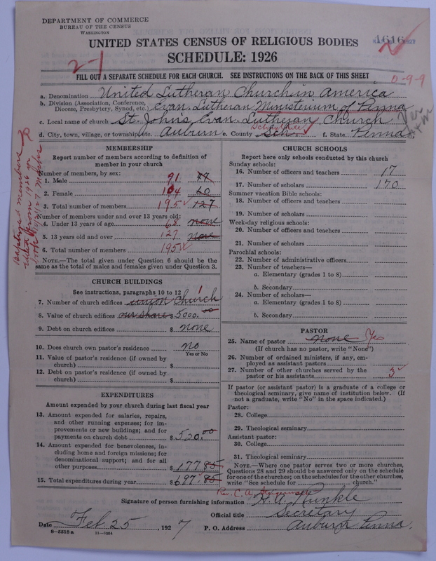 Scan of United Lutheran Church in America: 1616