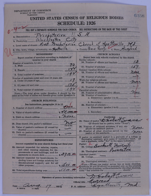 Scan of Presbyterian Church in the United States of America: 6258