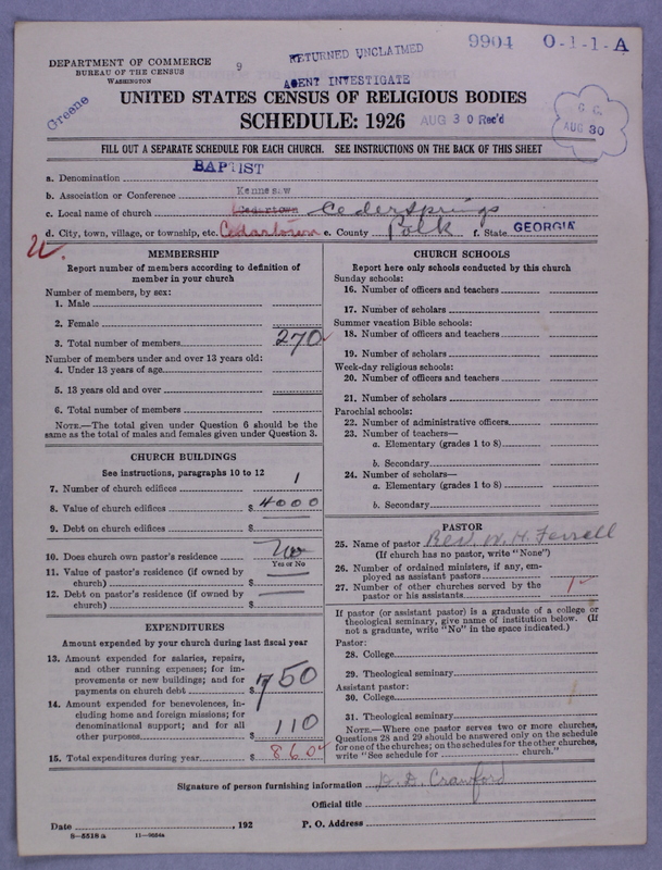 Scan of Negro Baptists: 9904