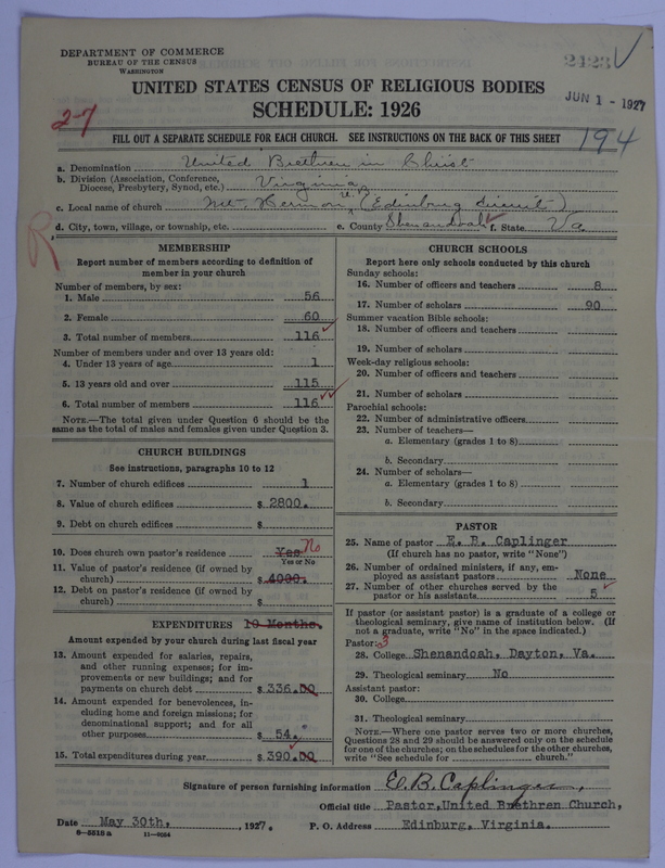Scan of Church of the United Brethren in Christ: 2423