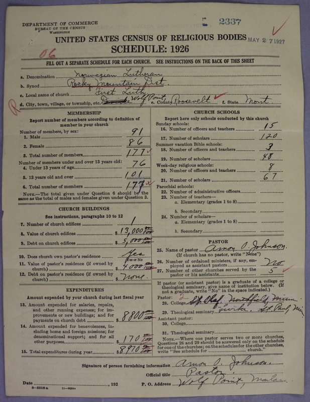 Scan of Norwegian Lutheran Church of America: 2337