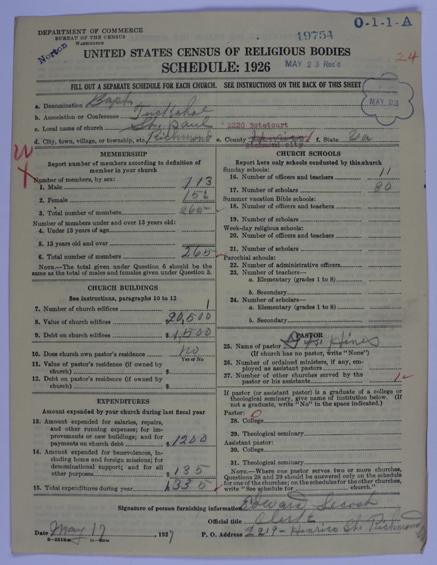 Scan of Negro Baptists: 19754