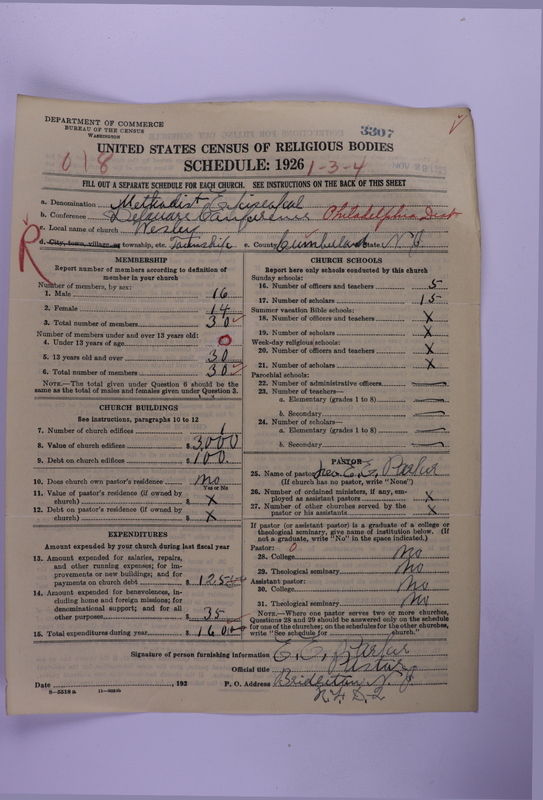 Scan of Methodist Episcopal Church: 3307