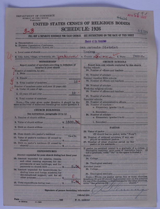 Scan of Church of the Nazarene: 1138