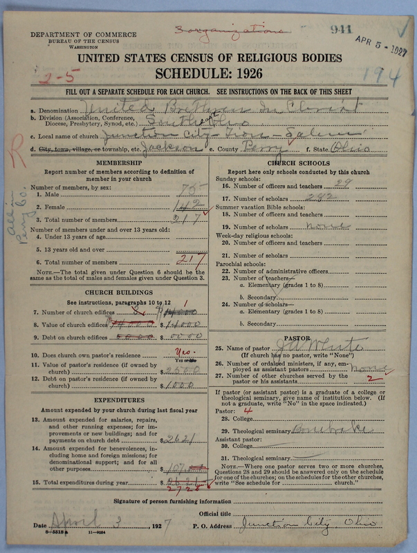 Scan of Church of the United Brethren in Christ: 941