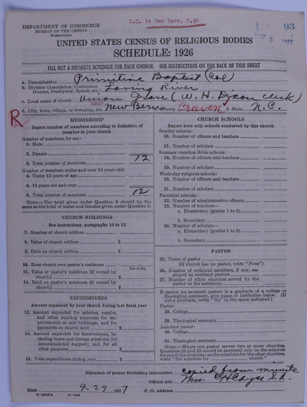 Scan of Colored Primitive Baptists: 93