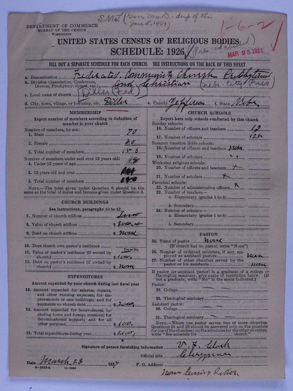 Scan of Federated Churches:
