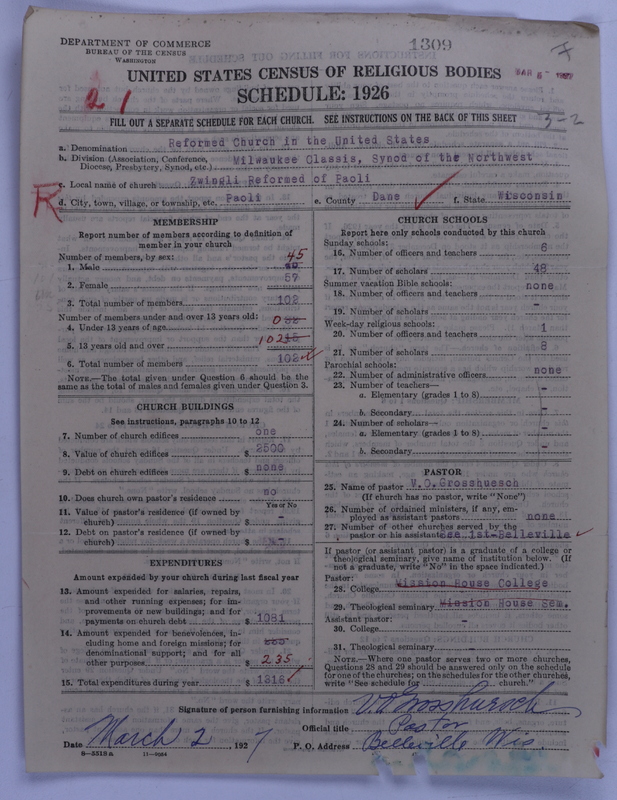 Scan of Reformed Church in the United States: 1309