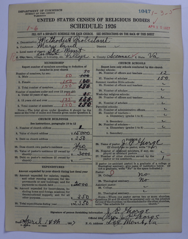 Scan of Methodist Protestant Church: 1047