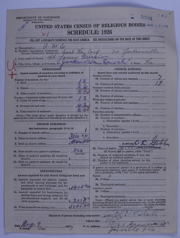 Scan of African Methodist Episcopal Church: 3391
