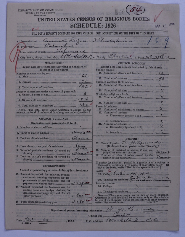 Scan of Associate Reformed Presbyterian Church: 54
