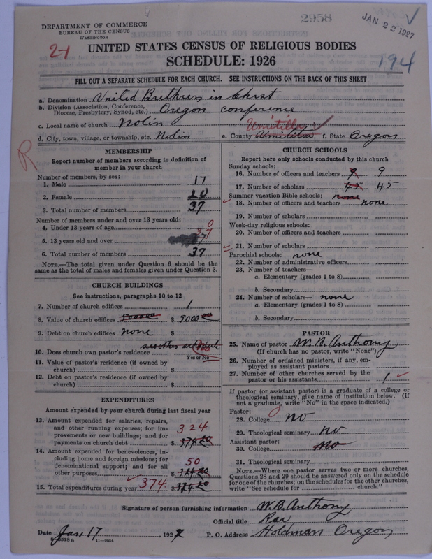 Scan of Church of the United Brethren in Christ: 2958