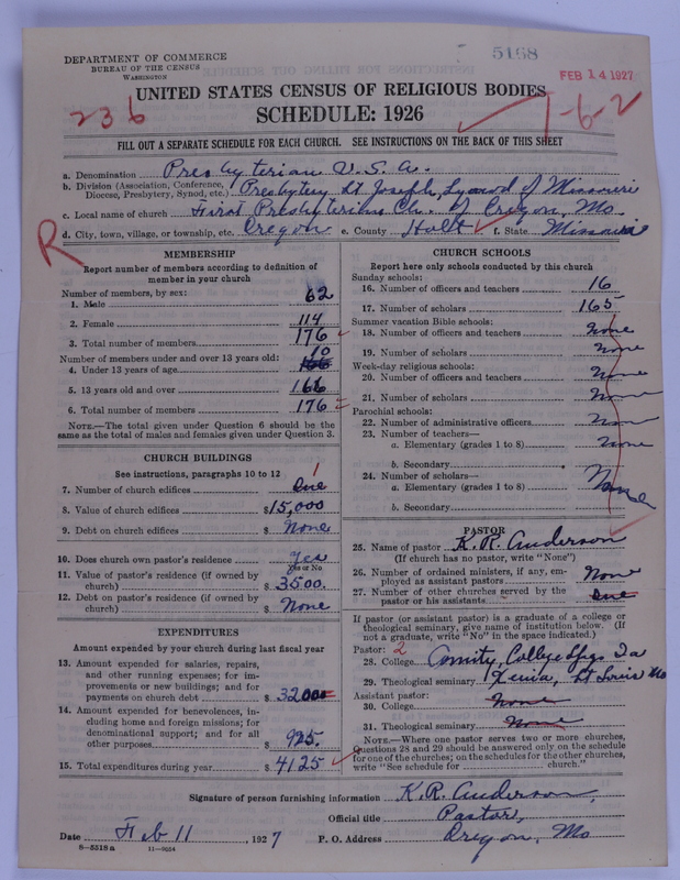 Scan of Presbyterian Church in the United States of America: 5168