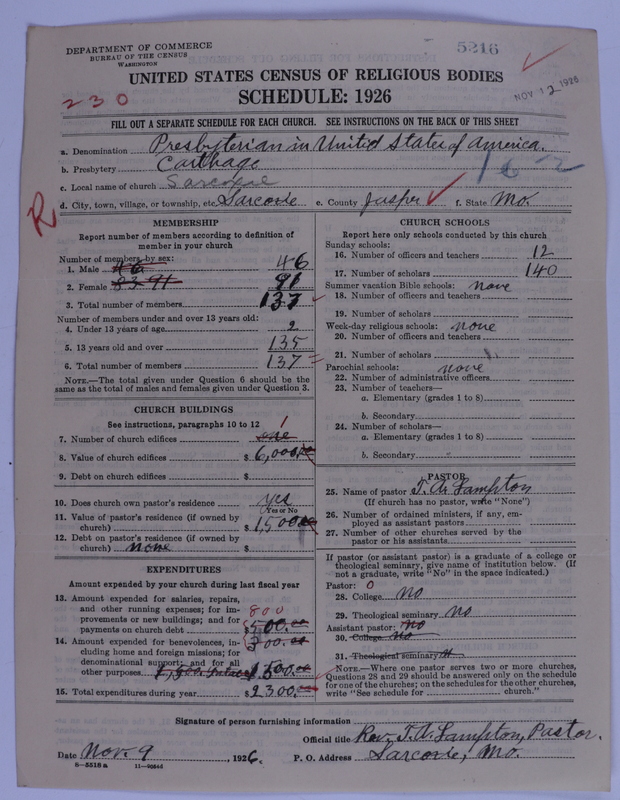 Scan of Presbyterian Church in the United States of America: 5216
