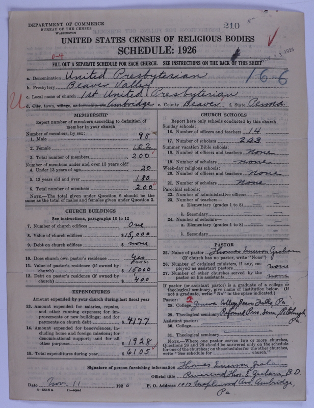 Scan of United Presbyterian Church of North America: 210