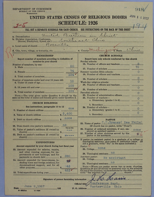 Scan of Church of the United Brethren in Christ: 918