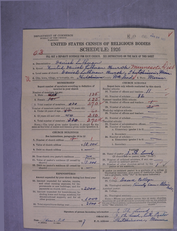 Scan of United Danish Evangelical Lutheran Church in America: 66
