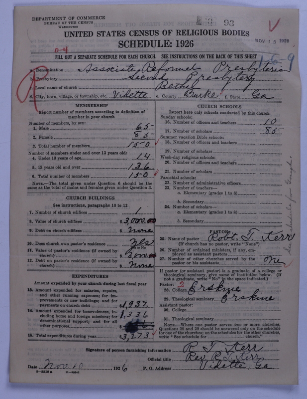 Scan of Associate Reformed Presbyterian Church: 93