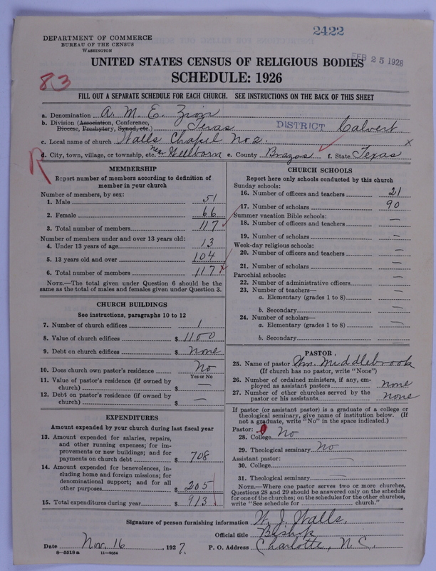 Scan of African Methodist Episcopal Zion Church: 2422