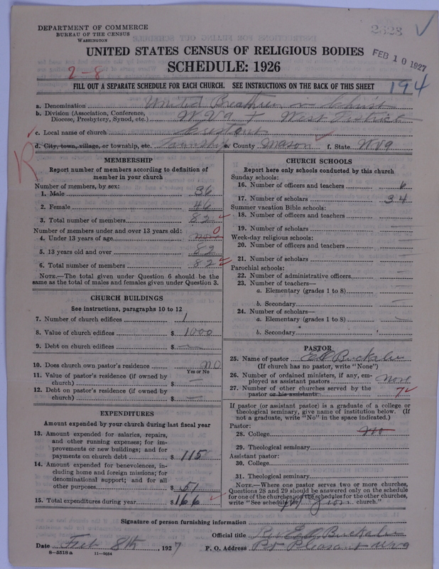 Scan of Church of the United Brethren in Christ: 2623