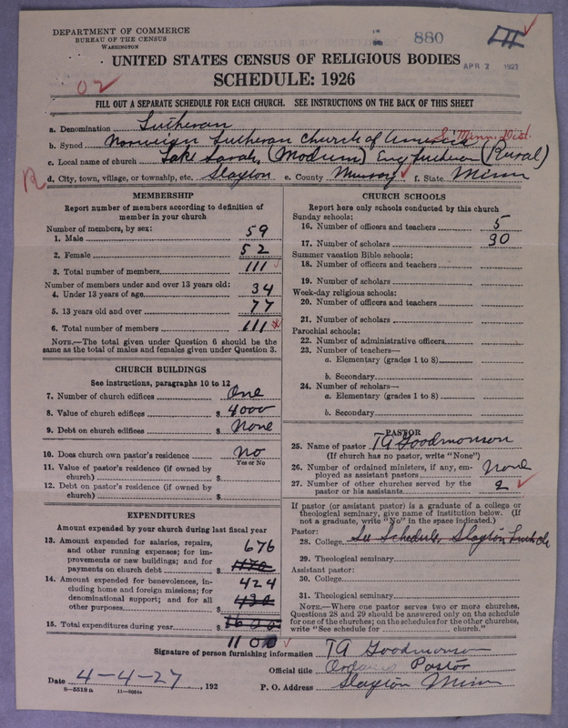 Scan of Norwegian Lutheran Church of America: 880