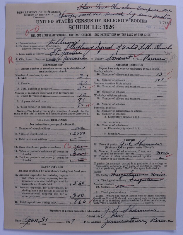 Scan of United Lutheran Church in America: 1703