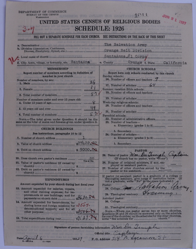 Scan of Salvation Army: 1011