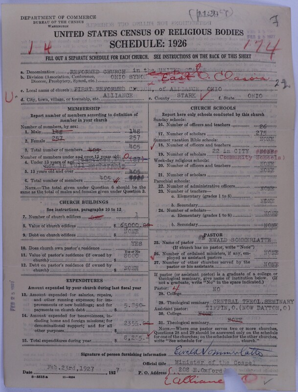 Scan of Reformed Church in the United States: 1129