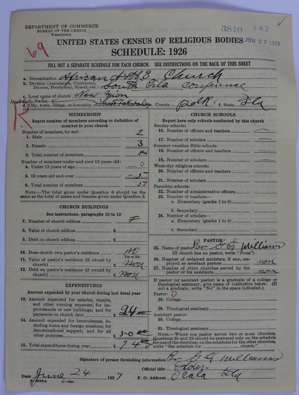 Scan of African Methodist Episcopal Church: 3810