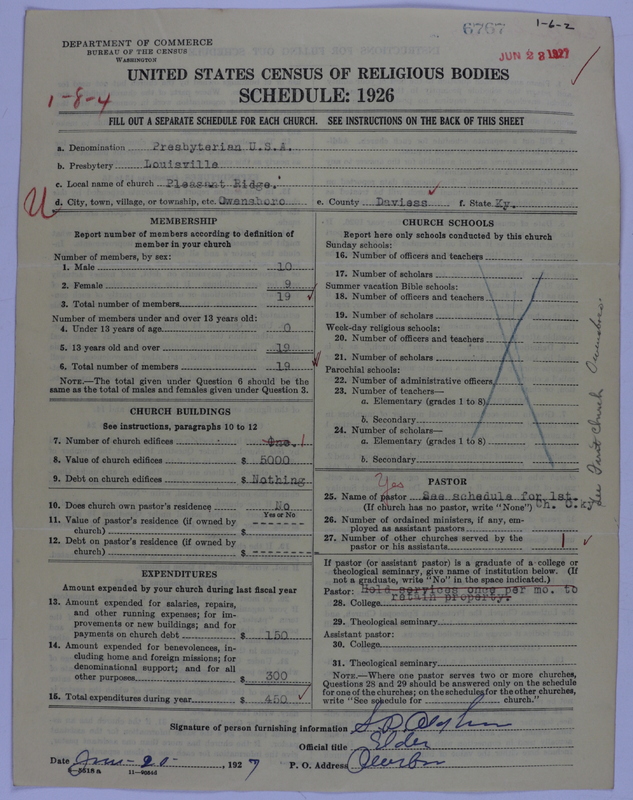 Scan of Presbyterian Church in the United States of America: 6767