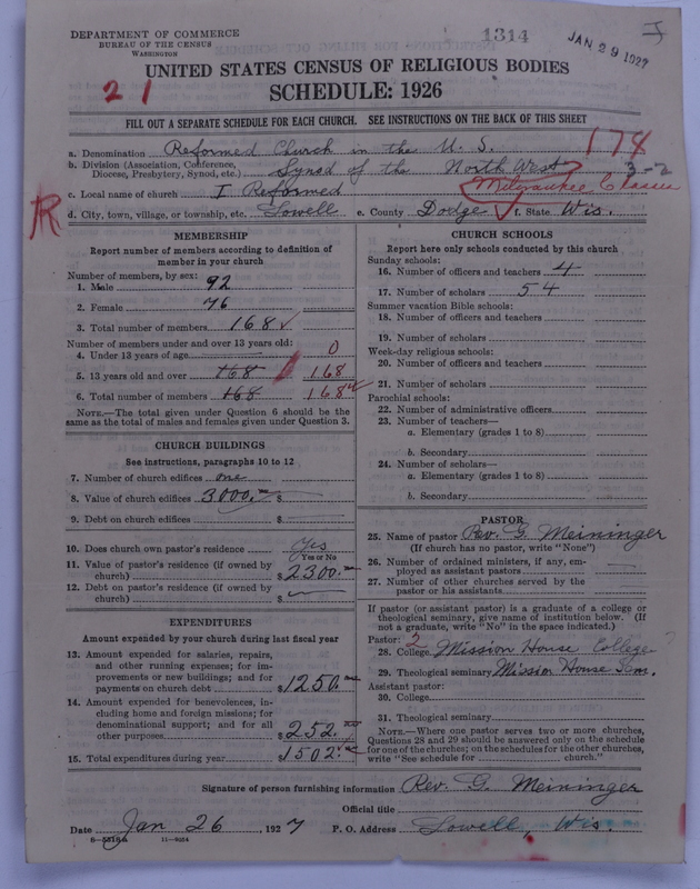 Scan of Reformed Church in the United States: 1314