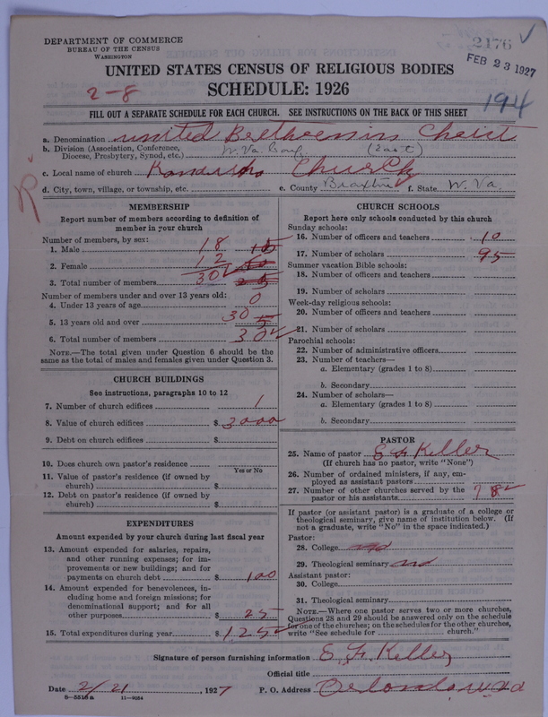 Scan of Church of the United Brethren in Christ: 2476