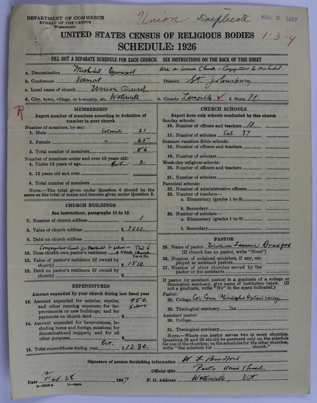 Scan of Federated Churches: 55