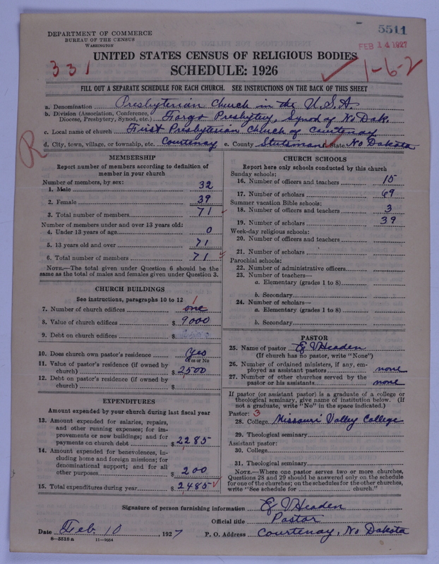 Scan of Presbyterian Church in the United States of America: 5511