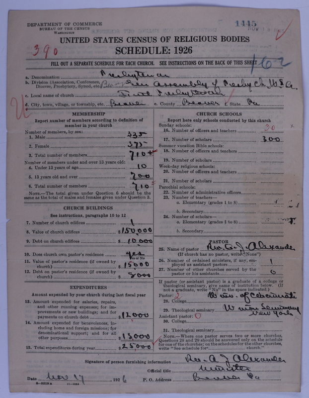 Scan of Presbyterian Church in the United States of America: 1445