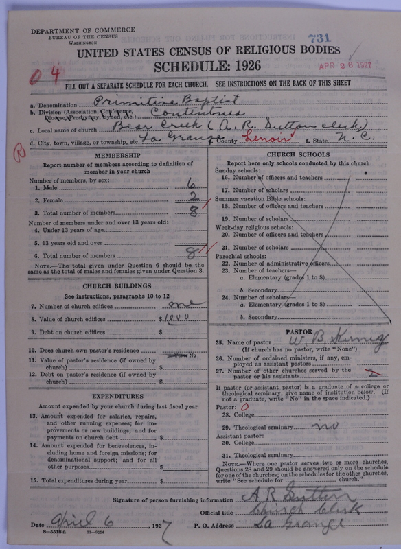 Scan of Primitive Baptists: 731