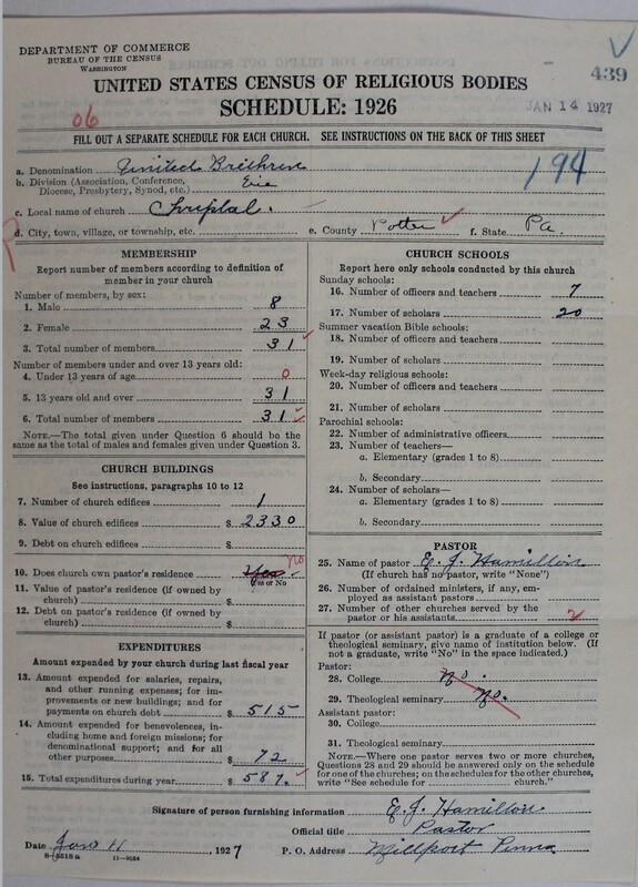 Scan of Church of the United Brethren in Christ: 439