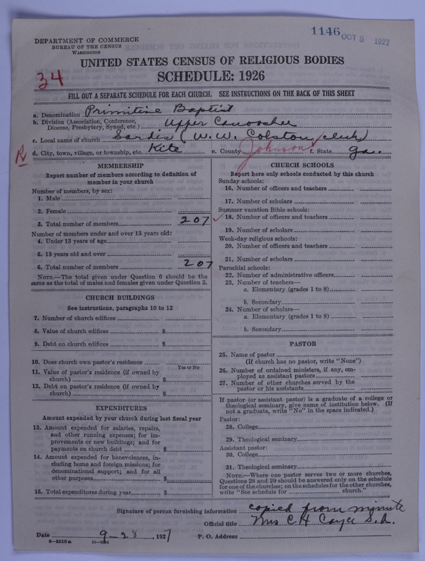 Scan of Primitive Baptists: 1146