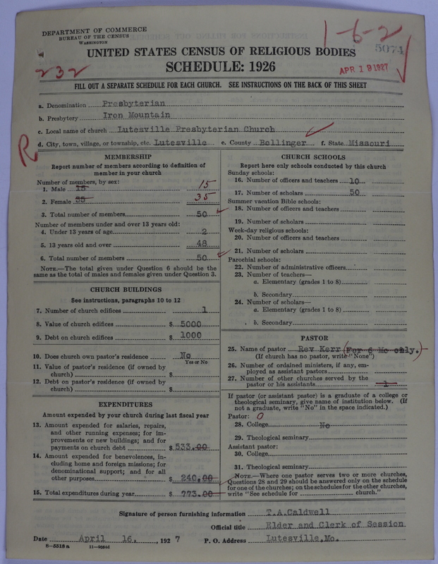 Scan of Presbyterian Church in the United States of America: 5074