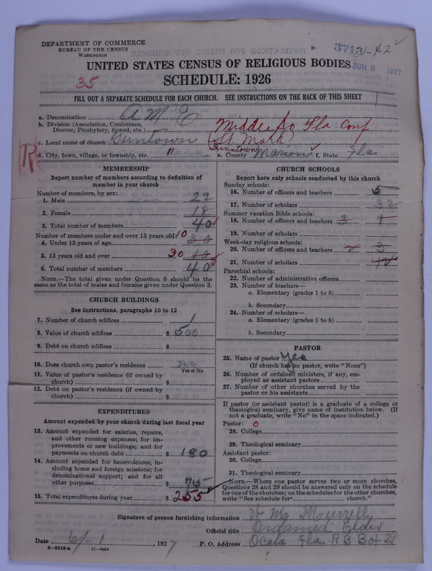 Scan of African Methodist Episcopal Church: 3713
